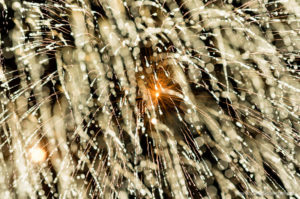 Fuochi artificiali con effetto bokeh